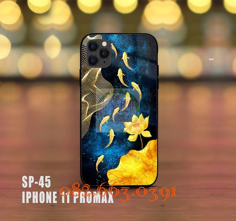 [HCM]Ốp lưng kính IPhone 11 pro max hình cá koi đẹp
