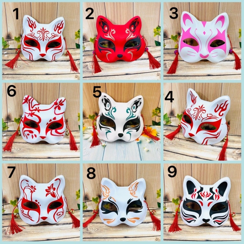 Mặt nạ cosplay hoá trang nửa mặt mặt ảnh cáo nửa mặt