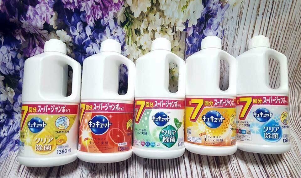 Nước Rửa Chén Kao 1380ml Nhật Đậm Đặc Mẫu Mới