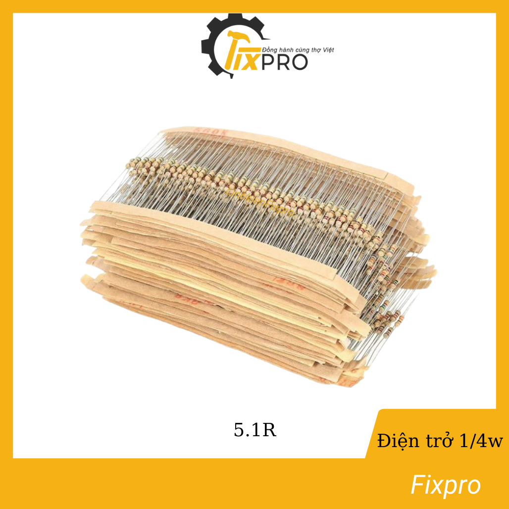 Điện trở 5R1 1/4W túi 100c.
