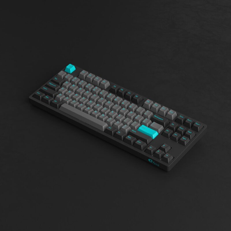 [CHÍNH HÃNG] Bàn phím cơ AKKO 3087 Plus Black & Cyan (Foam tiêu âm / AKKO CS switch)