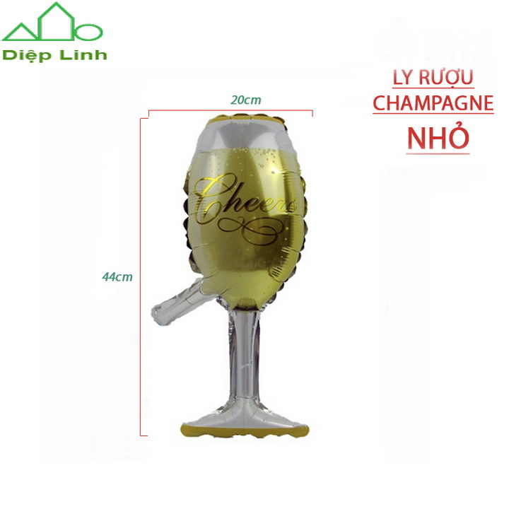 Bóng chai và ly trang trí sinh nhật