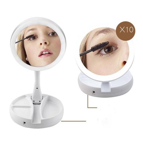 Gương đèn led gấp gọn