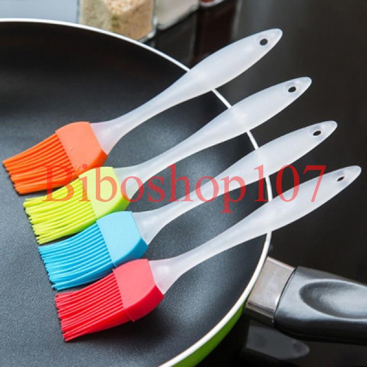 Combo 10 chổi quét silicon, cọ quét dầu bơ cán nhựa