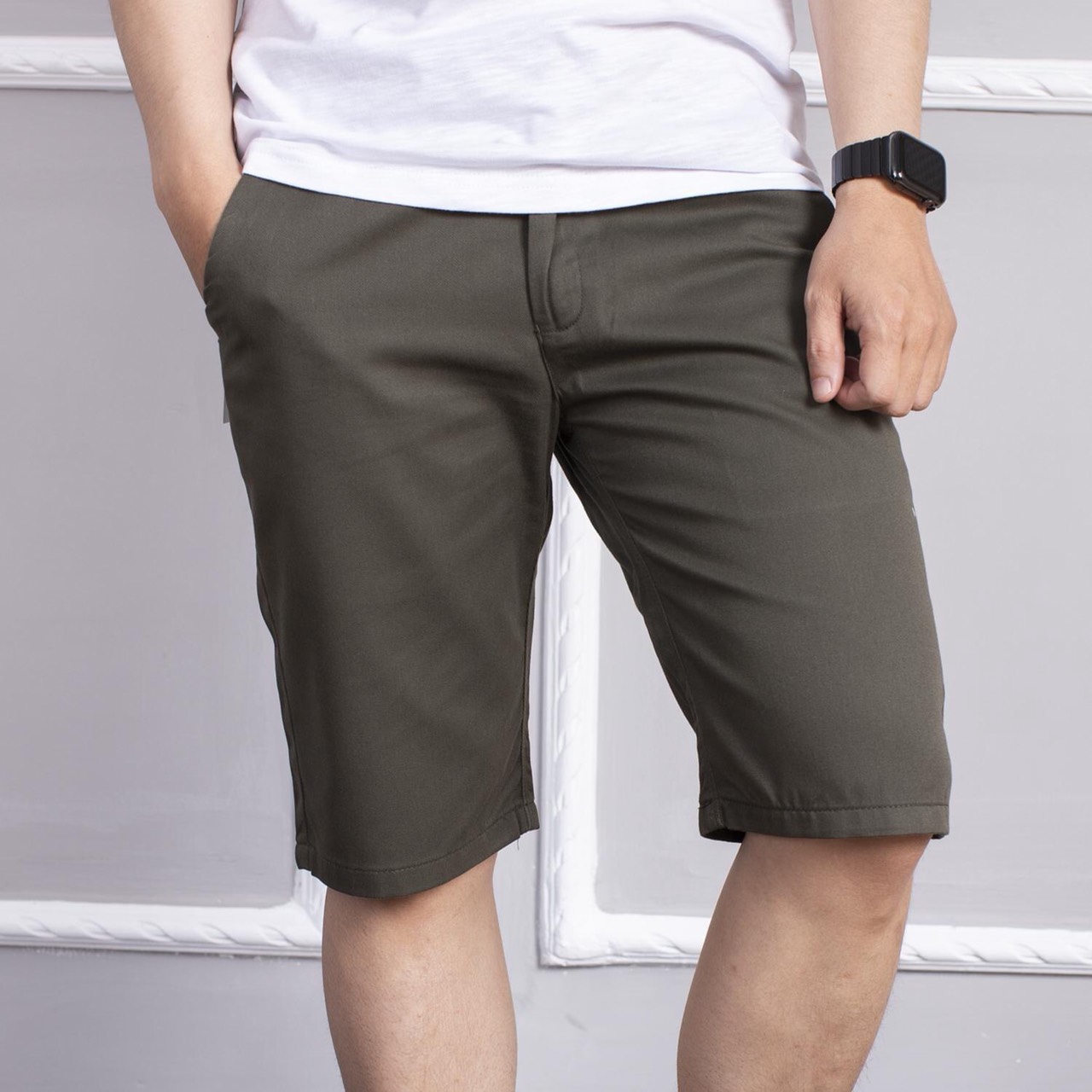 DK-Quần Shorts Nam Kaki