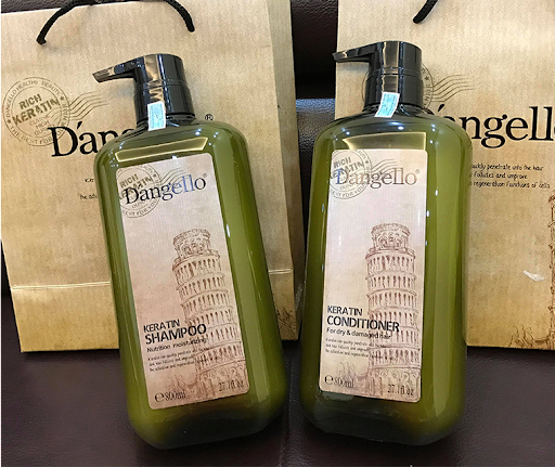 [DANGELLO] [CHÍNH HÃNG] cặp gội xả keratin dangello phục hồi [tóc] siêu mượt 800mlx2