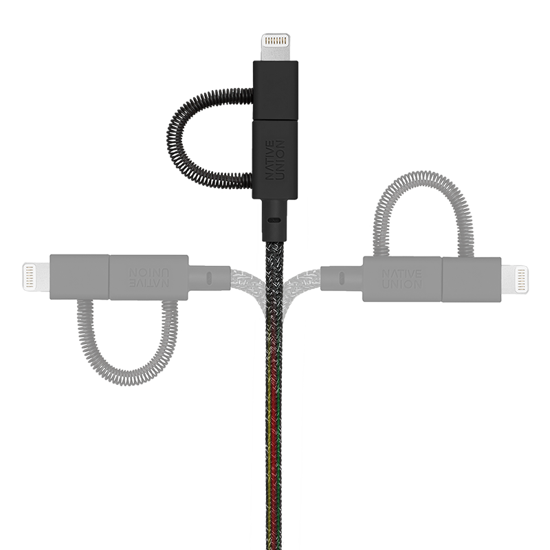 Dây Cáp Sạc 3 in 1 Native Union BELT CABLE UNIVERSAL ZEBRA 2m