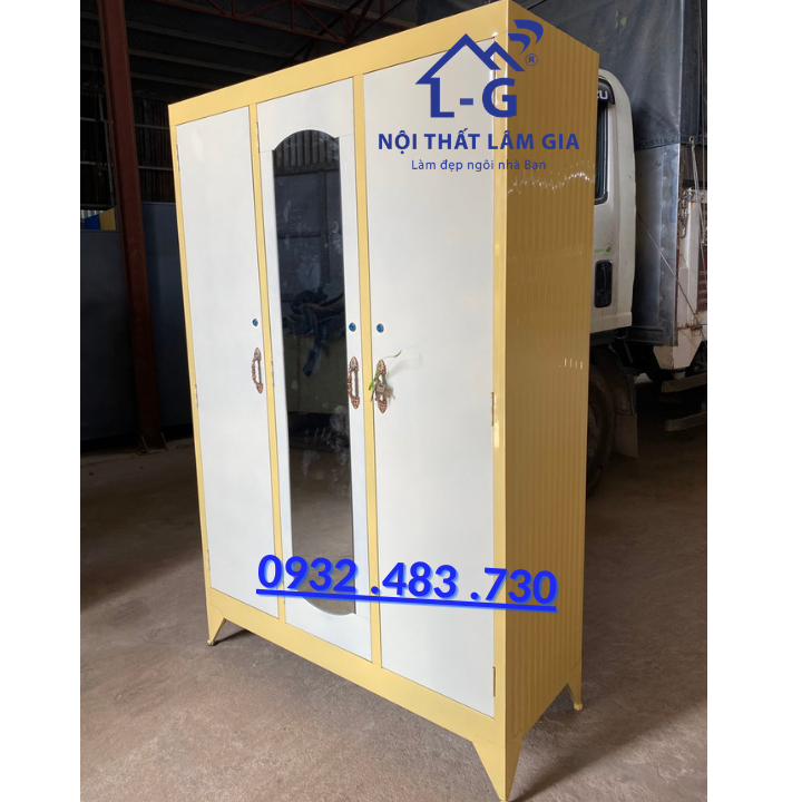 Tủ sắt quần áo giá rẻ - tủ sắt 3 cánh hcm