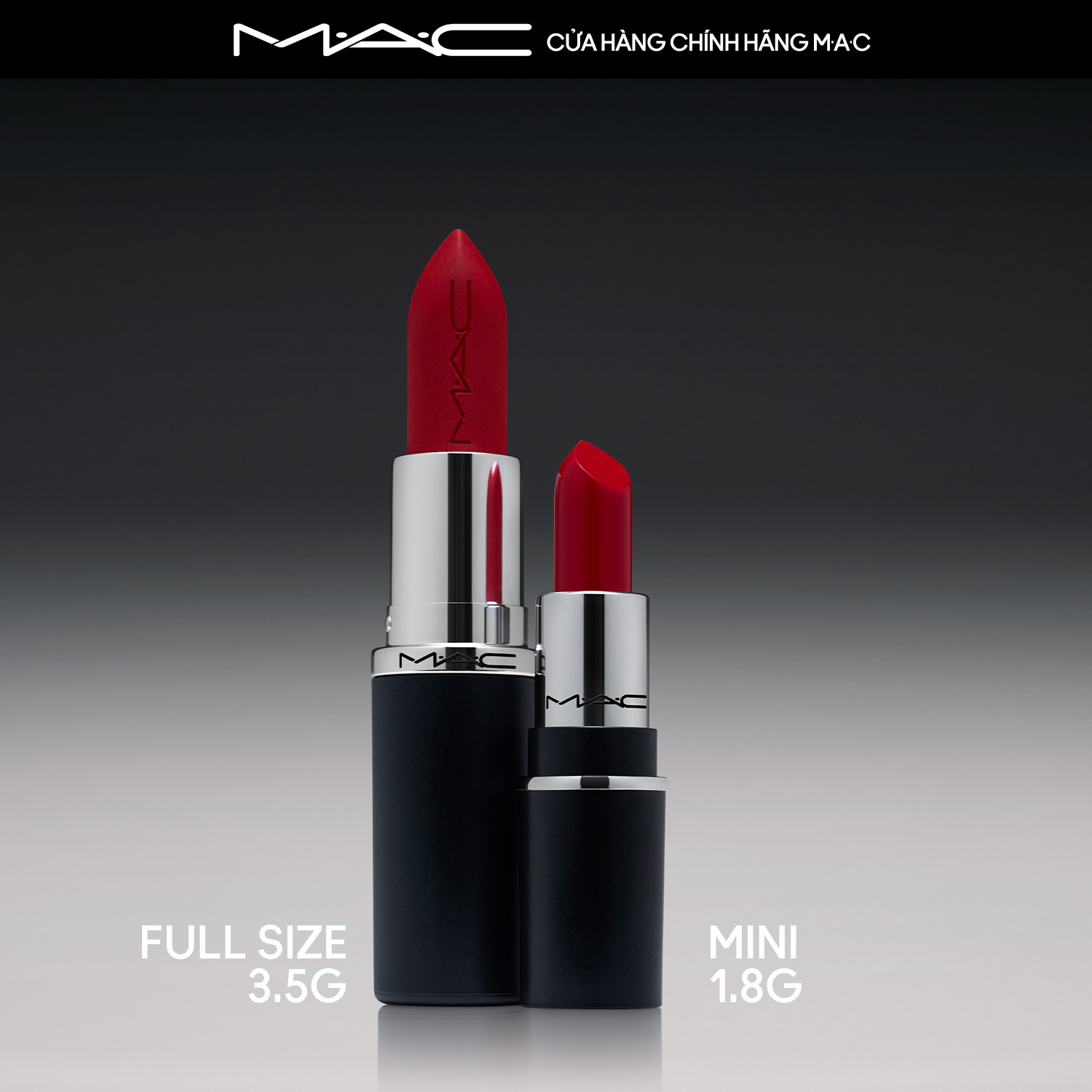 【MINI】MAC MACXIMAL Silky Matte Lipstick full coverage matte lipstick with 12 HR comfortable wear​