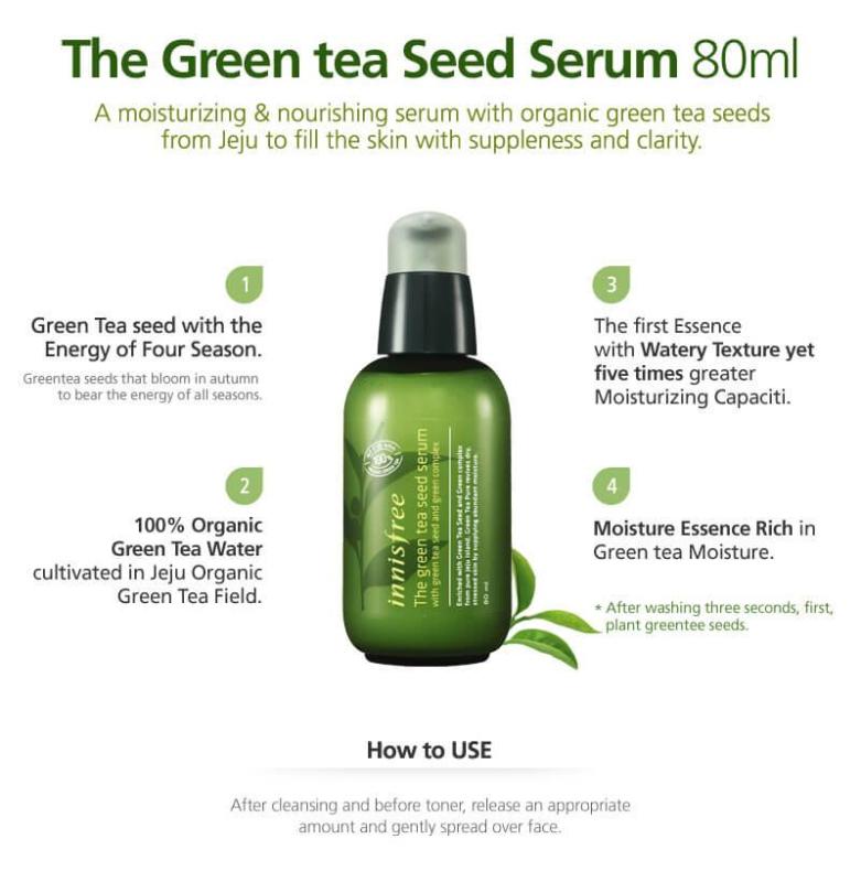 Tinh Chất Dưỡng Serum Trà Xanh Innisfree The Green Tea Seed Serum 80ml cao cấp