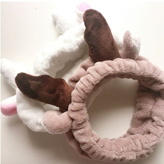 Băng Đô Sừng Hươu 3D Vải Nhung Mềm Mại