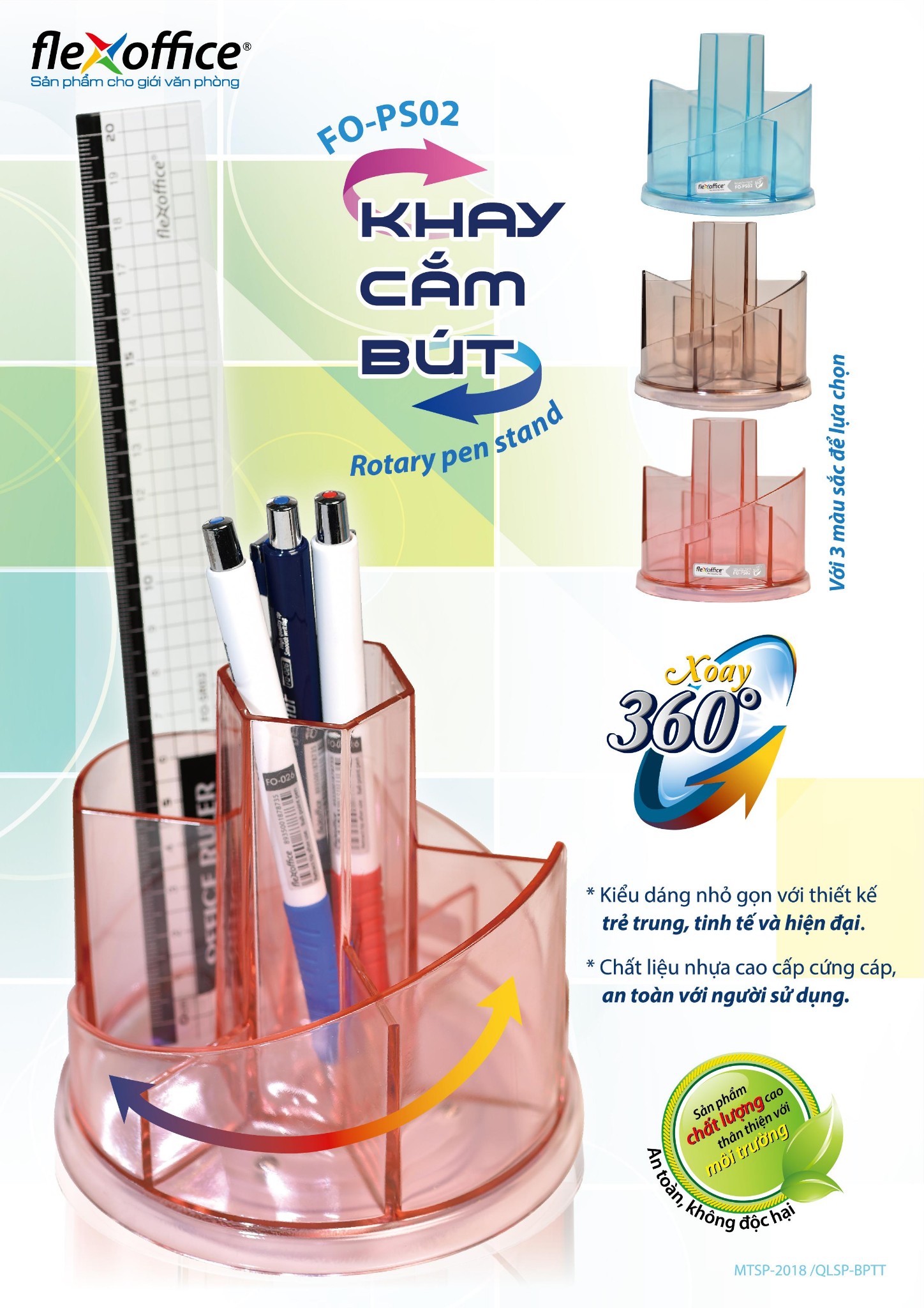 Khay cắm bút FO-PS02 - 1 cái/hộp - ( giao màu ngẫu nhiên )