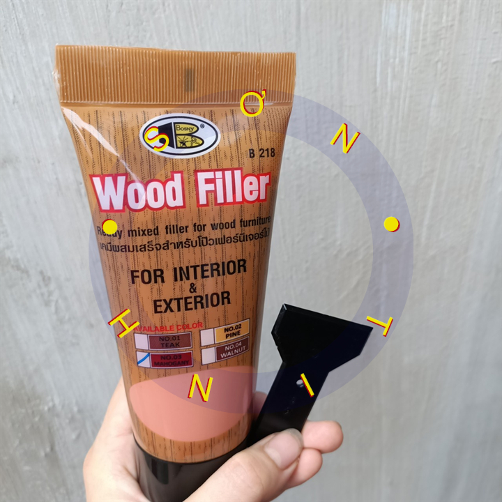 [Tuýp 250g] Bột trét vết nứt gỗ, Bột trám gỗ 4 màu WOOD FILLER Bosny