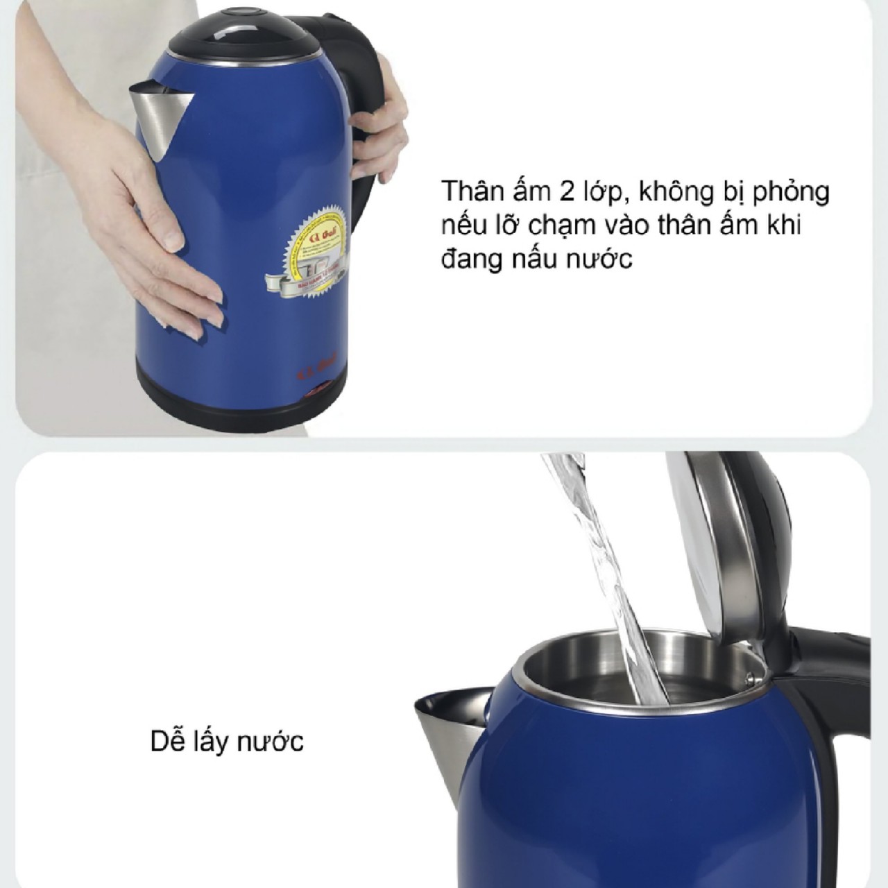 Ấm siêu tốc Gali GL-0017C 1800W 1.7L
