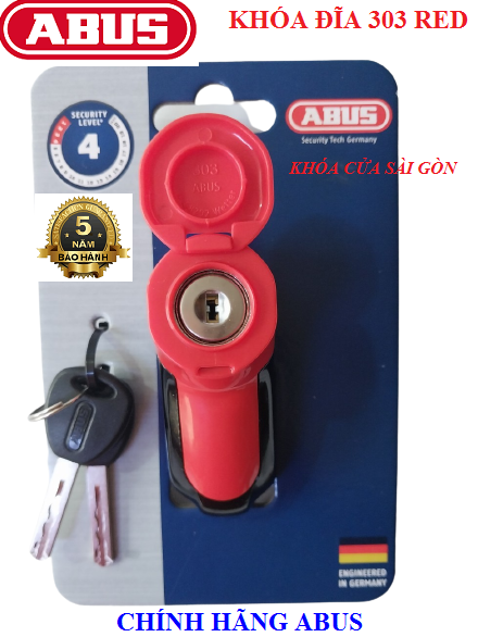 [HCM-Q.9] Khóa Phanh Đĩa Xe Máy ABUS 303 Red