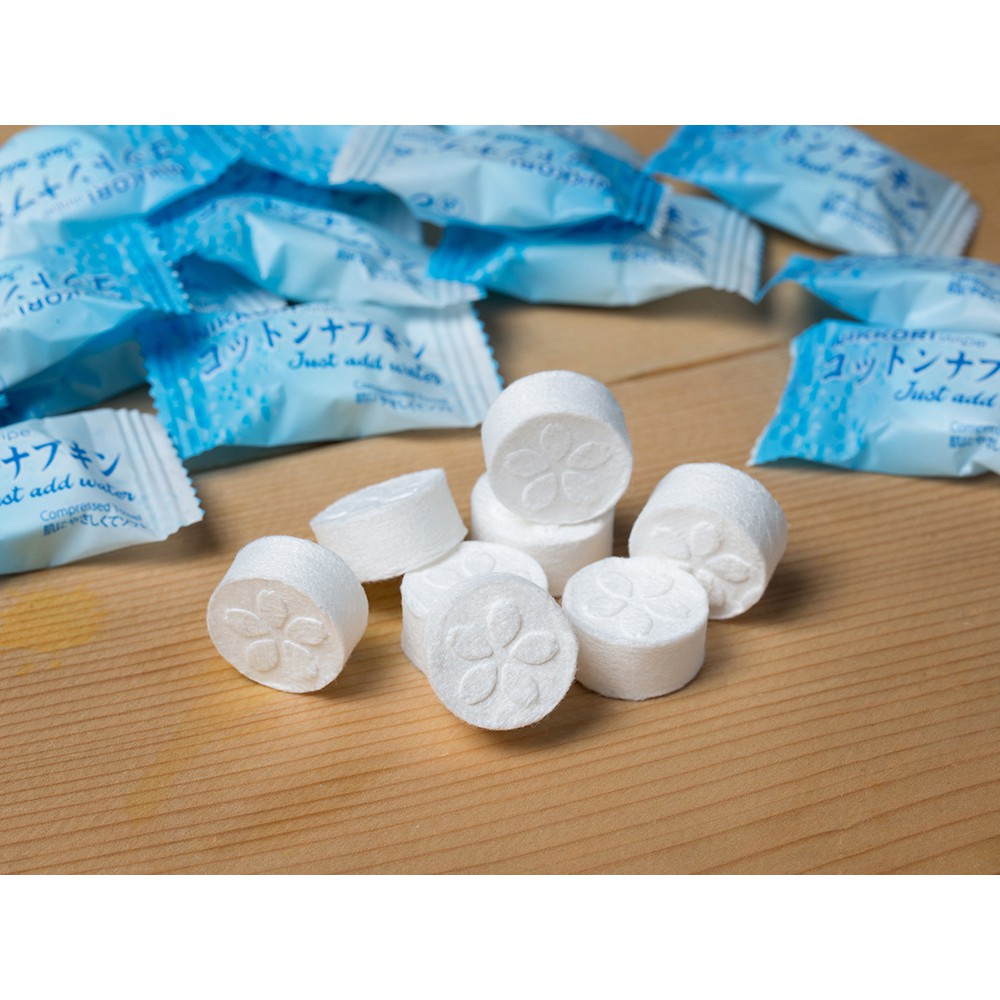 [HCM]Khăn khô Nikkori dạng nén ( dạng túi nhỏ 12 Viên)