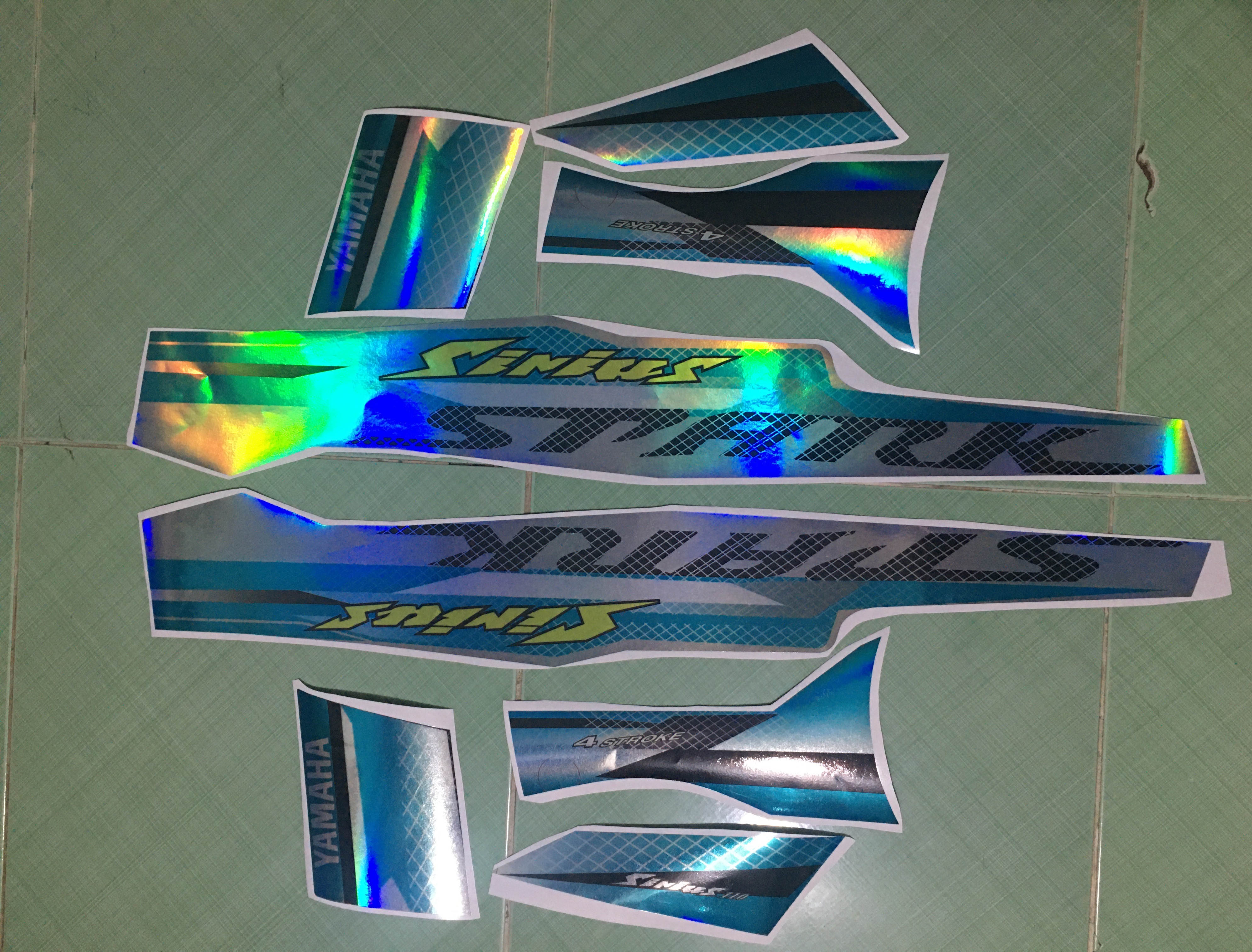Tem sirius 110 xanh ngọc bạc spark crom