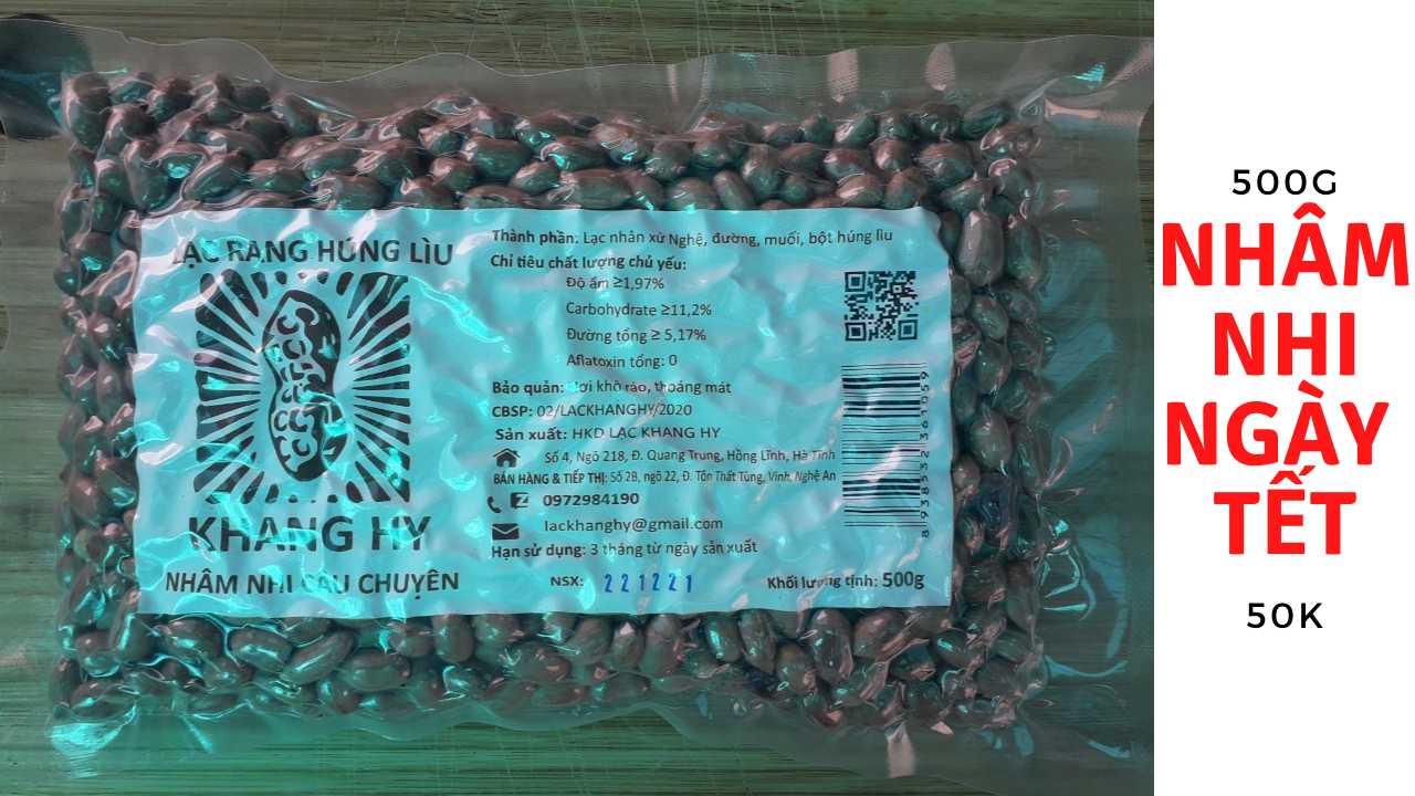 Lạc rang húng lìu Khang Hy 500g