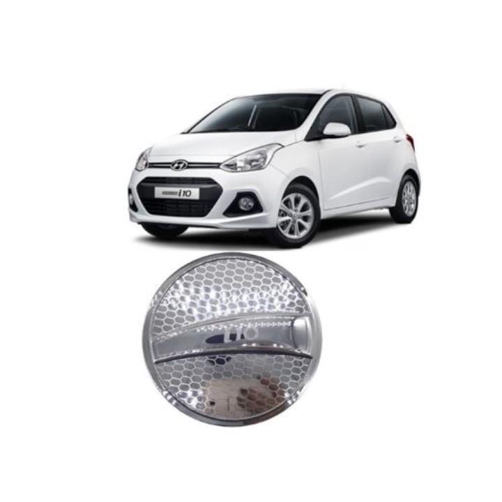 Ốp nắp bình xăng mạ crom xe hyundai i10 bản hatchback - 2019