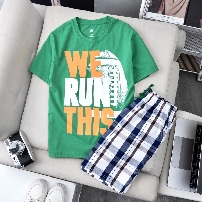 ️️ hot sale ️ bộ caro bé trai size đại cồ mềm mát