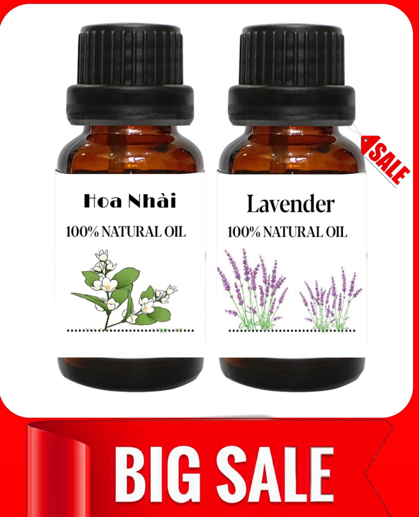 Bộ 2 tinh dầu hoa lavender và tinh dầu hoa nhài tinh dầu xông tinh dầu máy xông