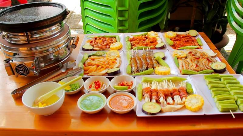 [HCM]Đá Nướng Thịt Núi Lửa Hình Tròn