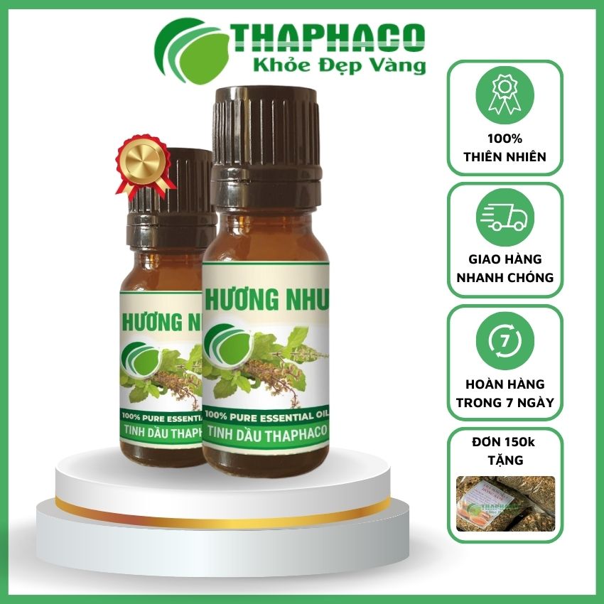 Tinh Dầu Hương Nhu Nguyên Chất, Dùng Để Xông Phòng 10ml Thaphaco