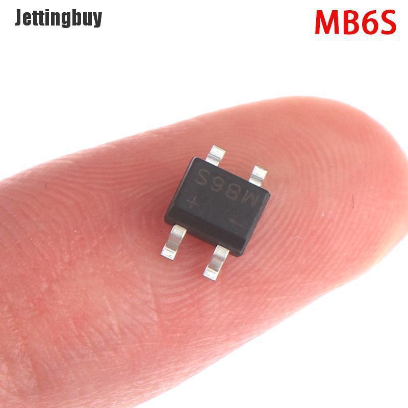 Jettingbuy 50pcs MB6S 600V 0.5A SOP-4 Rectifier Diode Bridge Patch Bridge Stack Ultra-thin