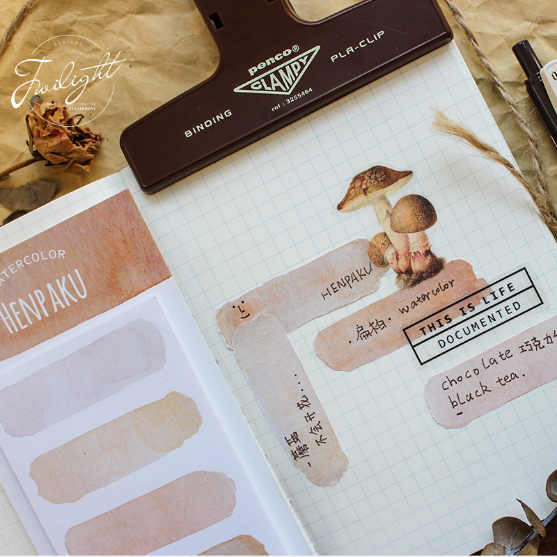 Set 20 tờ Note chủ đề WaterColor trang trí Planner - Case Sover