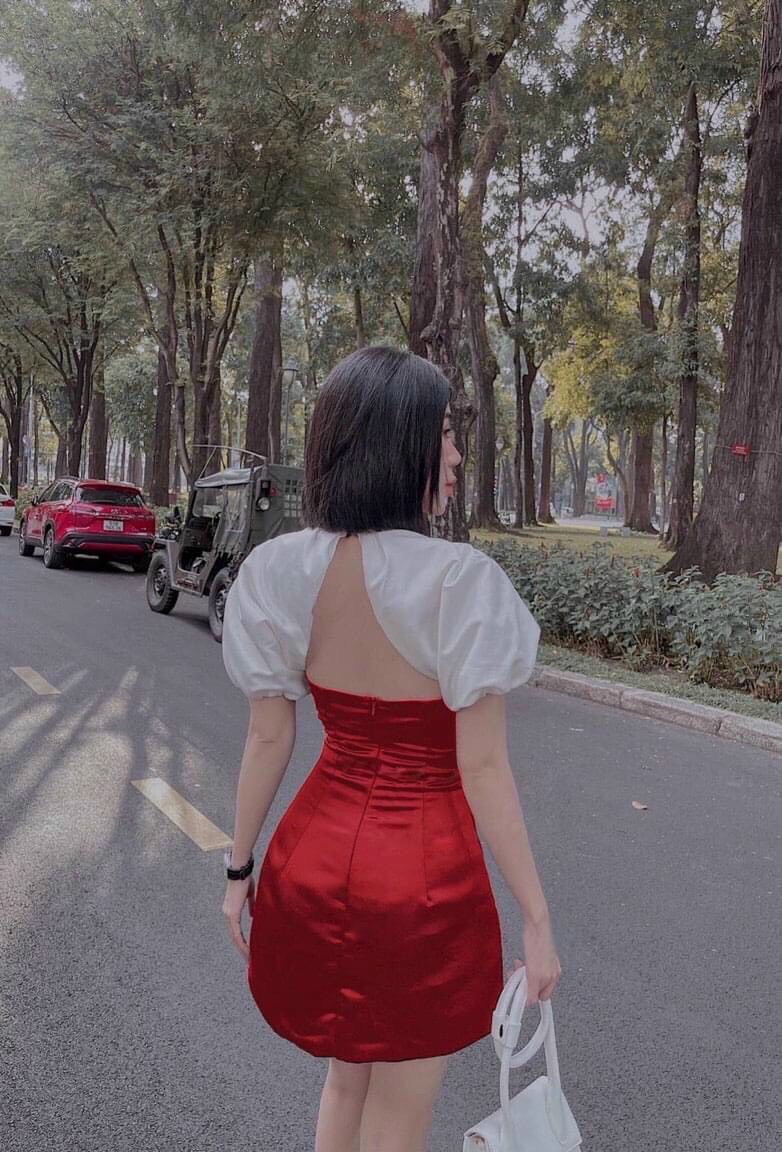 [Mới] Đầm Tapta Phối 2 Màu Siu Hot (Có Mút Ngực)