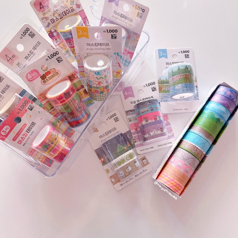 Washi tape Daiso Hàn | Tiny Strawee