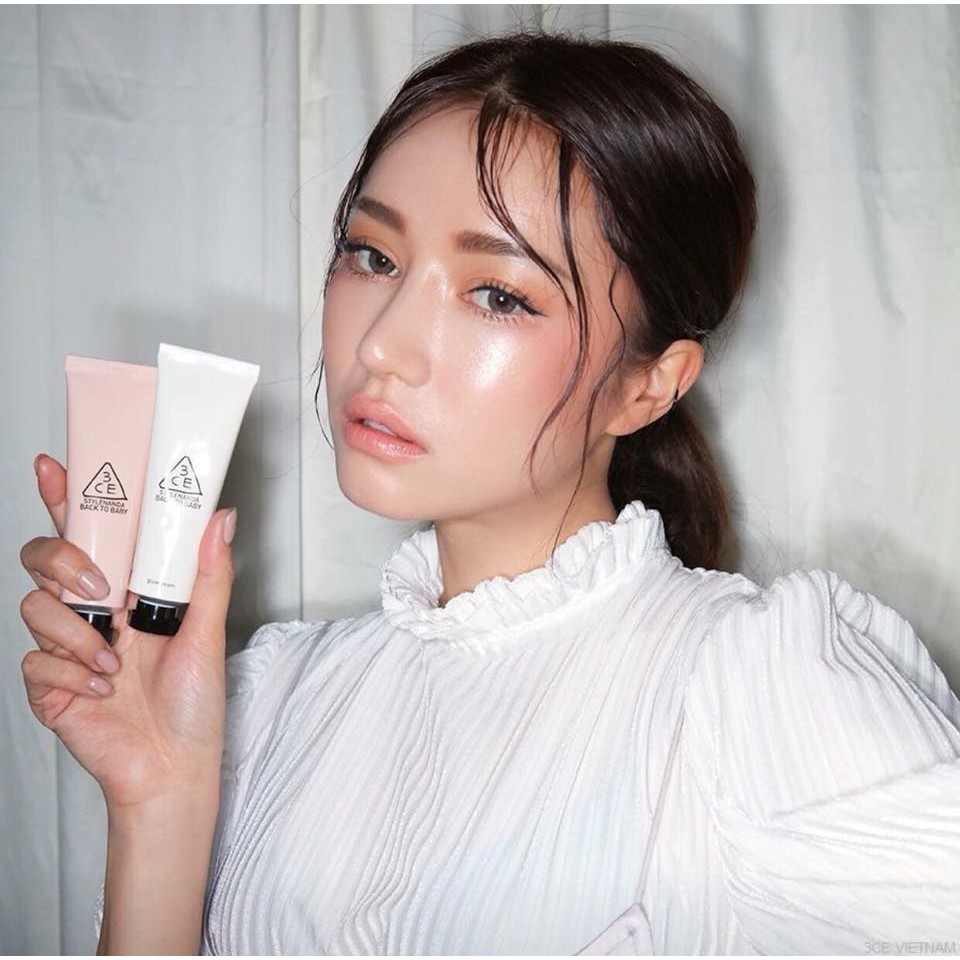 Kem Lót 3CE Back To Baby Glow Beam 30ml