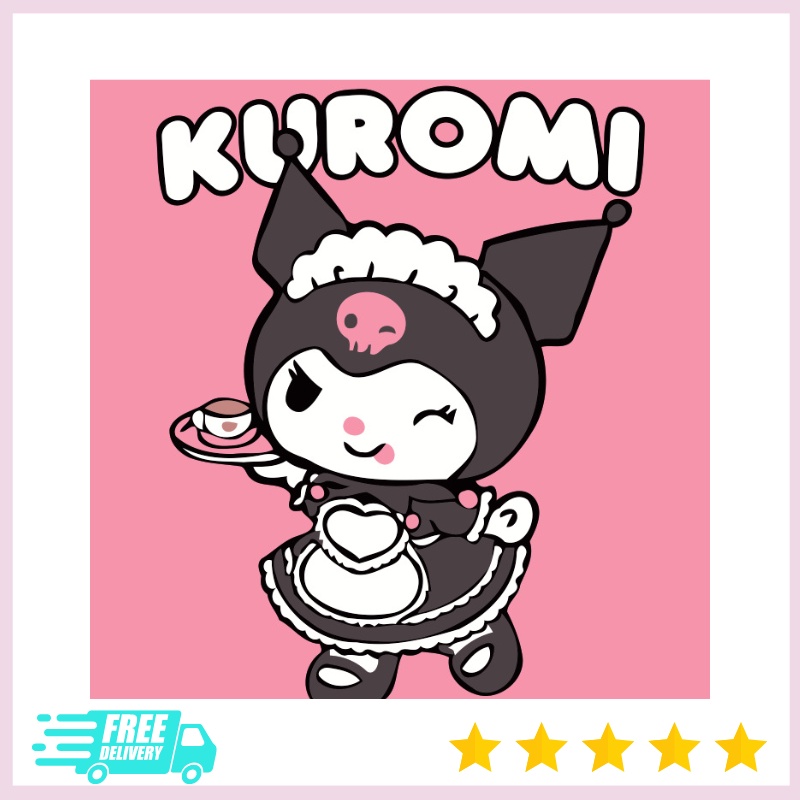 Tranh Tô Màu Số Hóa Kuromi Kích Thước 20X20 Căng Sẵn Khung, Tranh, Cọ, Màu  | Lazada.Vn