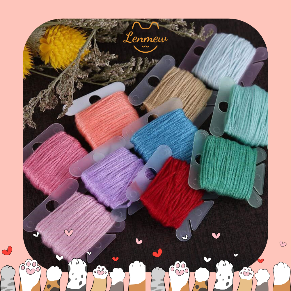 Thẻ nhựa quấn len/chỉ thừa - Set 10 cái