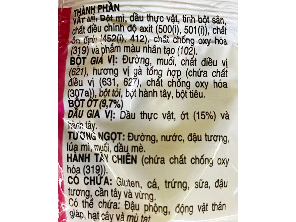 Thùng 40 gói mì Indomie - Vị Cay nồng.