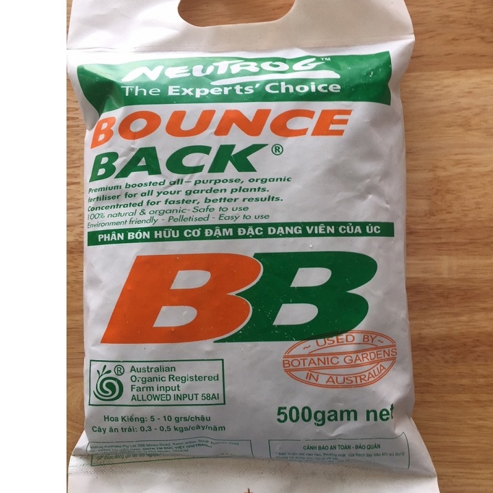 Phân hữu cơ đậm đặc bounce back gói 1kg