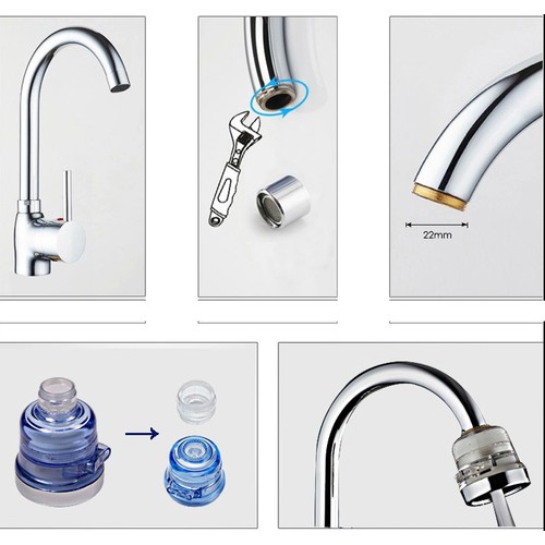 Đầu vòi rửa bát tăng áp Luva RS1(BH 1năm /Chính hãng/Tăng Áp 400%)