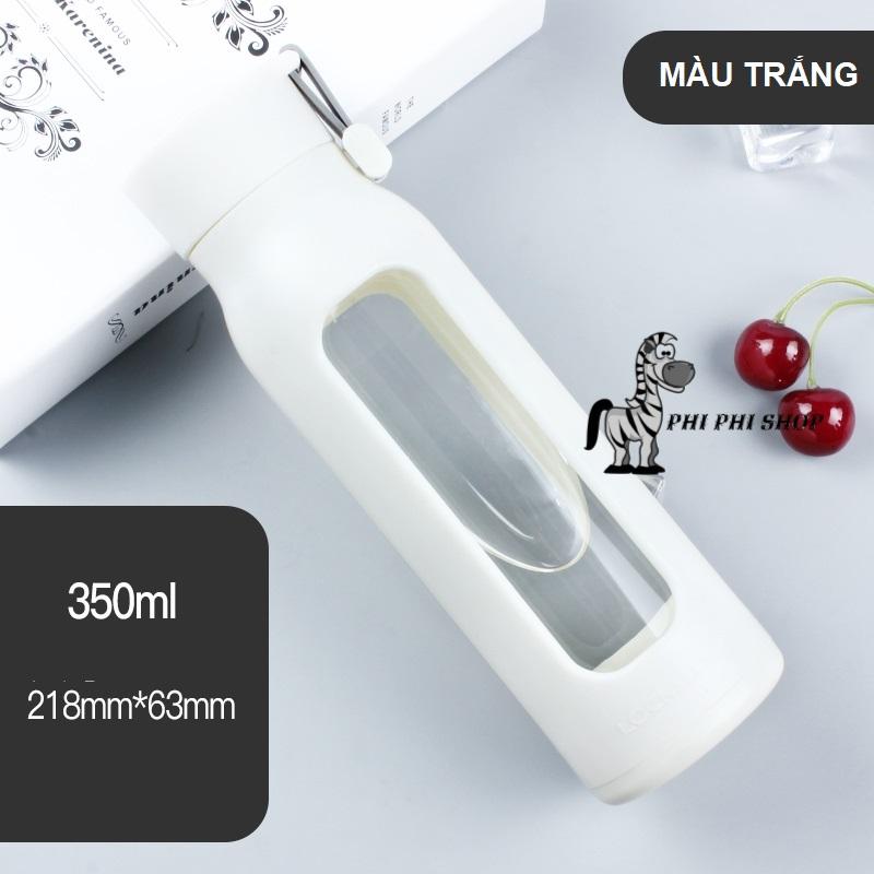 [HCM]Bình thủy tinh bọc nhựa Lock&Lock Name 350ml LLG651