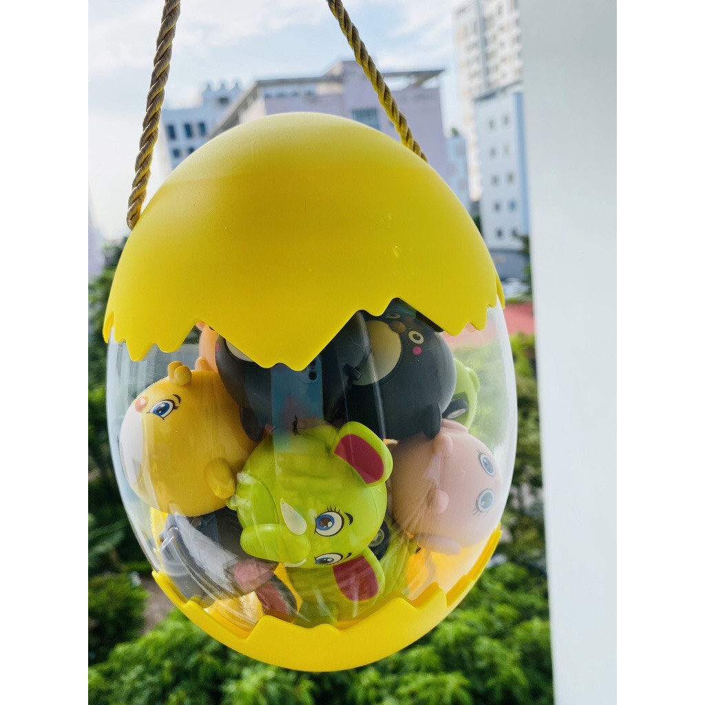 Set 20 con vật chạy đà trứng thú chạy cót cho bé thoả sức vui chơi cùng vườn thú tại nhà - the pooh
