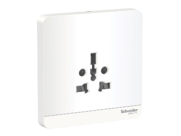 Bộ ổ cắm đơn đa năng 16A, dòng AvatarOn mặt vuông loại Đẳng Cấp, Sang Trọng - Schneider Electric- E83426TS_WE_G19; E83426TS_WG_G19