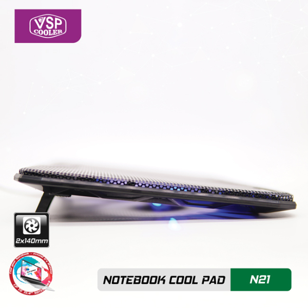Bảng giá [HCM]Đế Tản Nhiệt VSP Cooler N21 (2*Fan 14cm) Phong Vũ