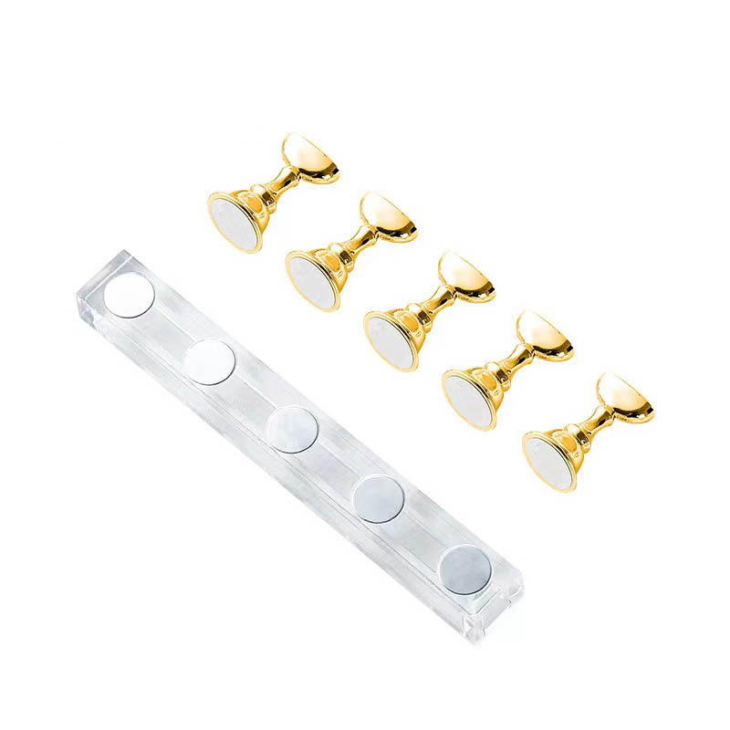 Q set 5 đế gắn móng giả tập sơn vẽ nail (giá đỡ móng giả tập vẽ) Y