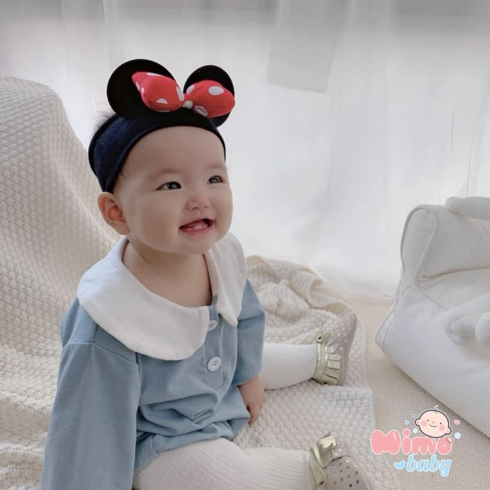 Băng đô bản to nơ mickey dễ thương cho bé