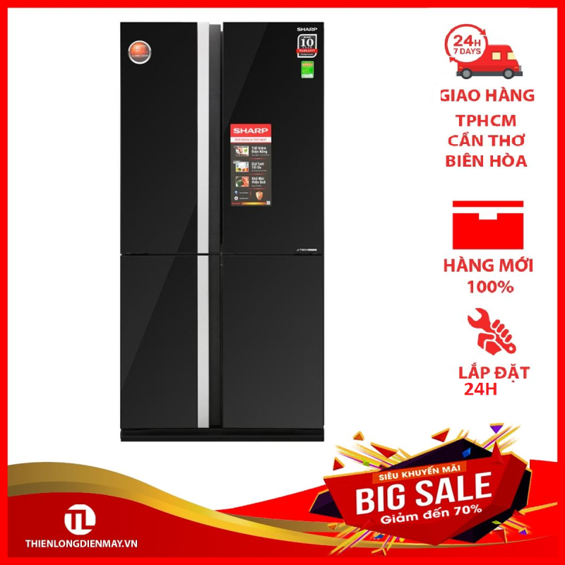 Tủ lạnh Sharp Inverter 605 lít SJ-FX688VG-BK