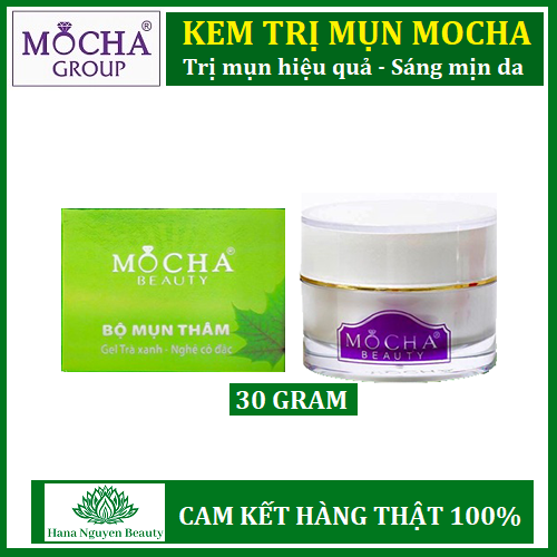 Kem Mụn MOCHA - Kem Mụn Gel Trà Xanh Nghệ MOCHA 30GRAM