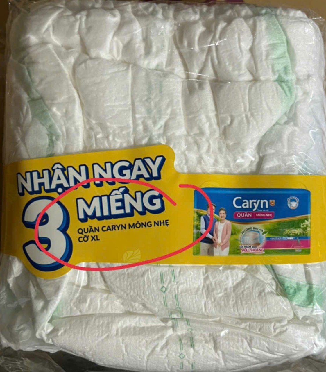 Tã Dán Người Già Caryn size M/L/XL