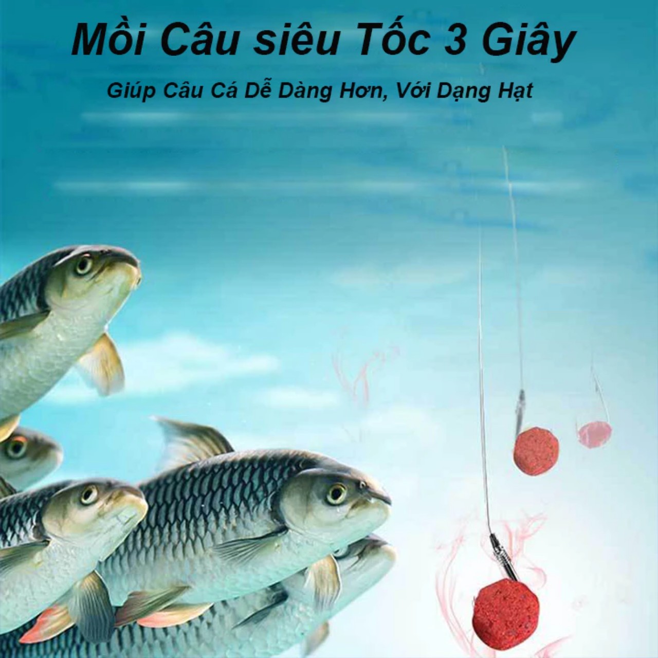 Mồi câu cá, mồi câu trắm, chép, diếc, rô phi, mồi câu siêu tốc