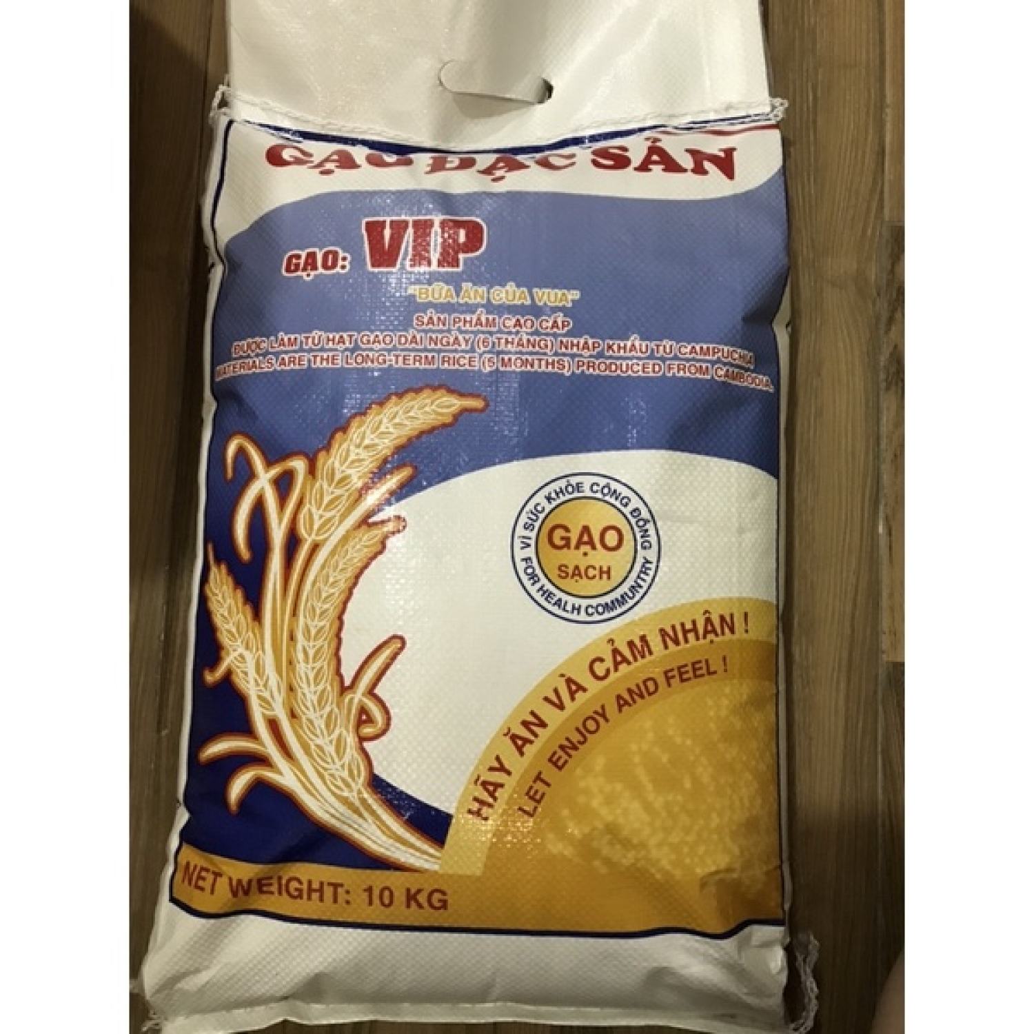 Gạo vip campuchia 10kg dẻo vừa mềm cơm