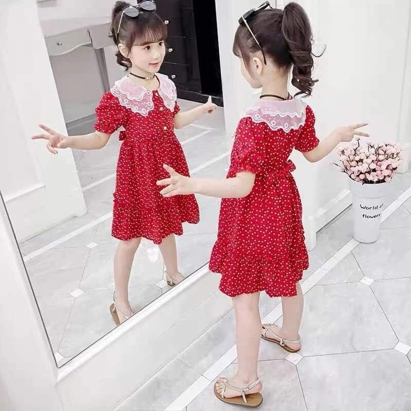 Đầm tiểu thư tay phồng cho bé gái
