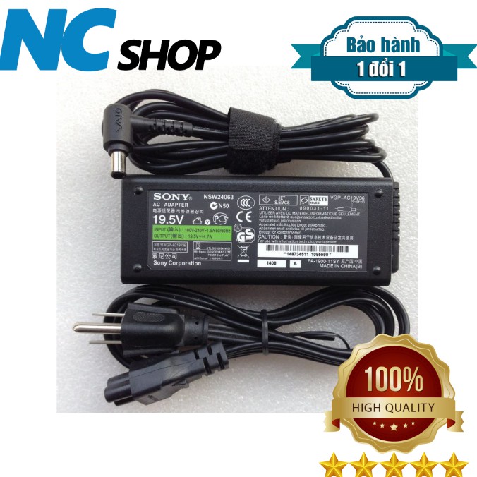 Sạc laptop sony vaio 19.5v-4.7a – oem